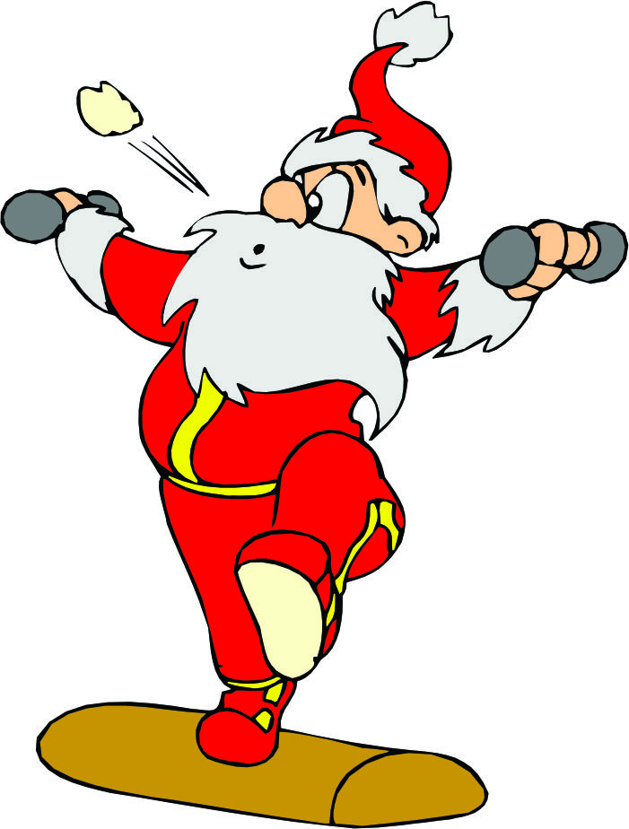 santa holiday exercise