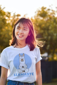 Yoga Llama Themed shirt